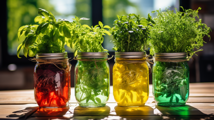 Signs of Overwatering and Underwatering for Herbs in Glass Jars