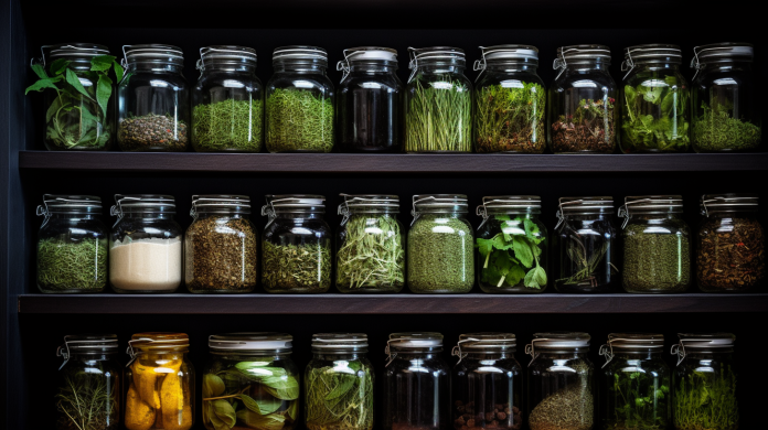 Common Challenges and Solutions for Herbs in Glass Jars. Problems, Remedies, Botanicals, Glass Containers.